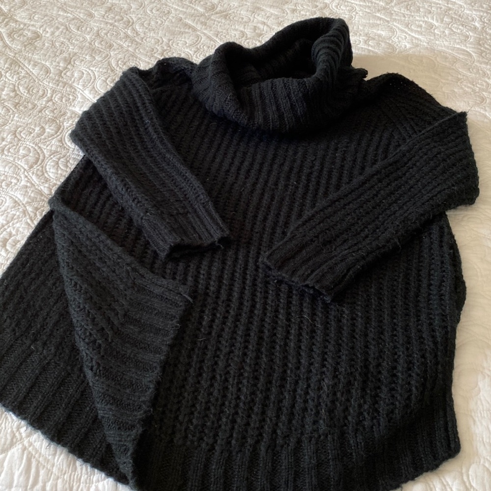 Black turtleneck tunic